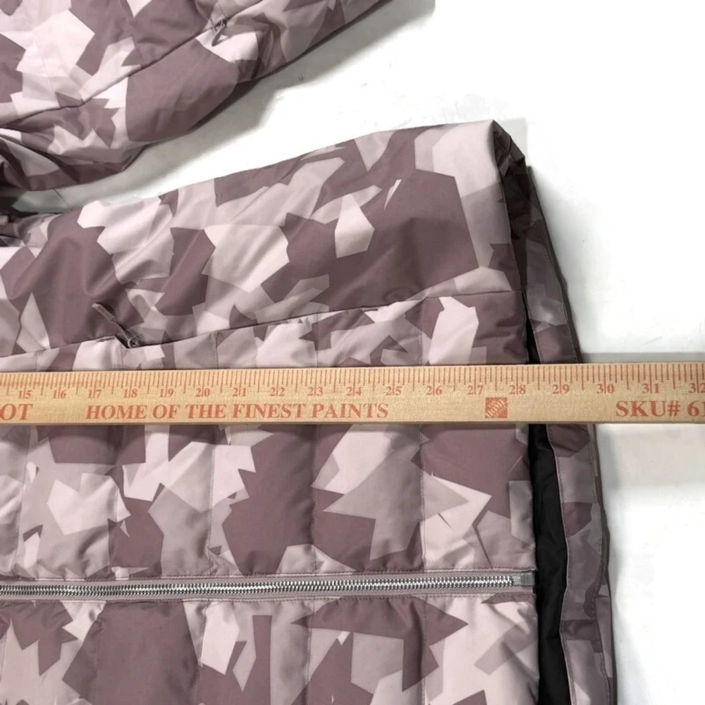 Helly Hansen Imperial Puffy Jacket Womens XL Camo Hoodie RECCO Ski Purple‎